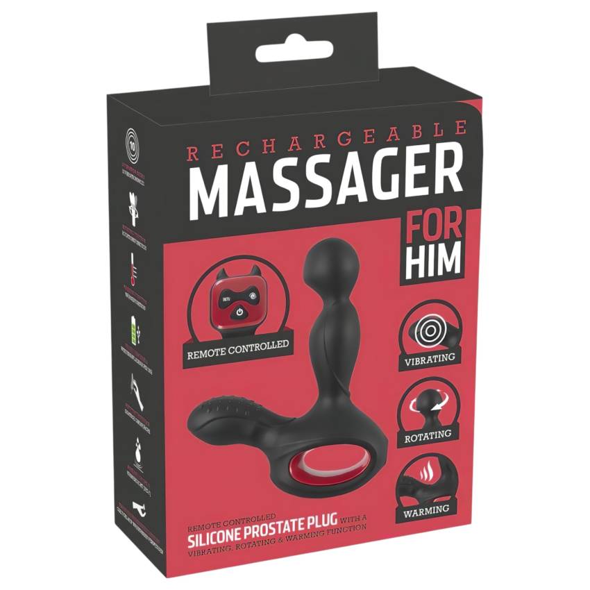 You2Toys Massager - forgó, melegítő prosztata vibrátor (fekete) - Image 3