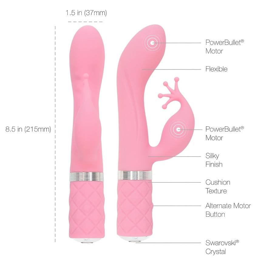 Pillow Talk Kinky - akkus, 2 motoros G-pont vibrátor (pink) - Image 5