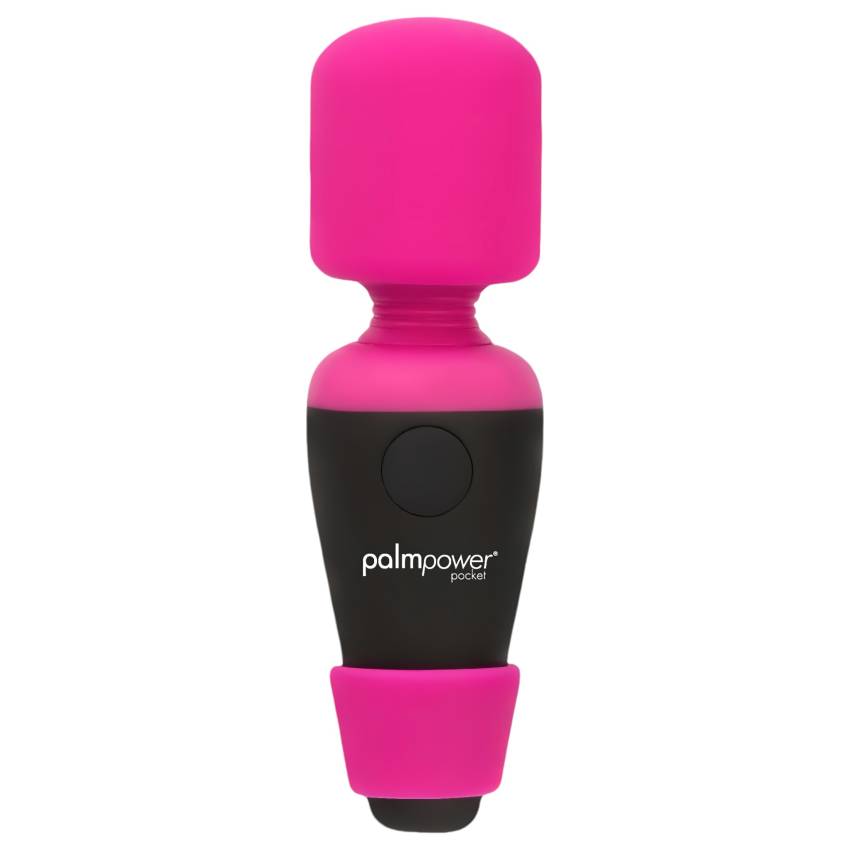 PalmPower Pocket Wand - mini masszírozó vibrátor (pink-fekete) - Image 2