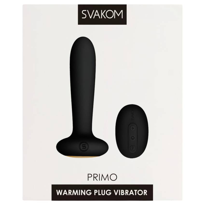 Svakom Primo - akkus, vízálló, melegítő anál vibrátor (fekete) - Image 3