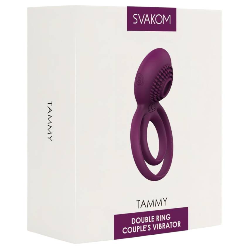 Svakom Tammy - akkus, vibrációs here- és péniszgyűrű (lila) - Image 2