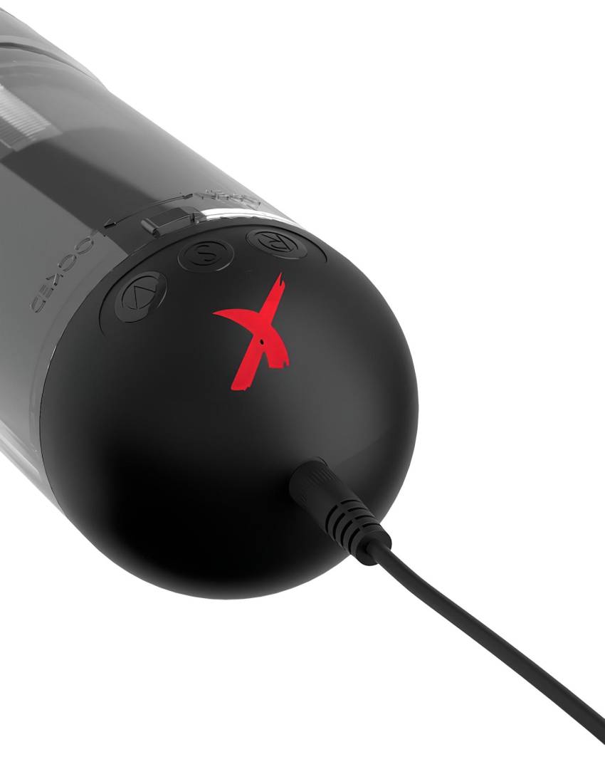 PDX Elite Extender Pro - akkus szívó-rezgő műpunci (fekete) - Image 5