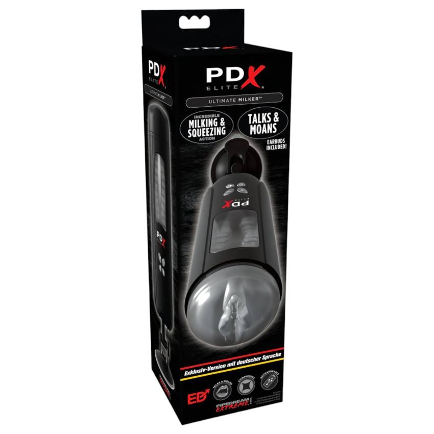 / PDX Ultimate Milker - péniszfejő punci maszturbátor (fekete)