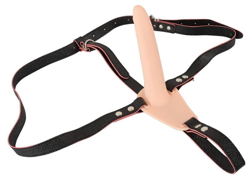 You2Toys - Strap-On - akkus, felcsatolható vibrátor (natúr) - Image 4