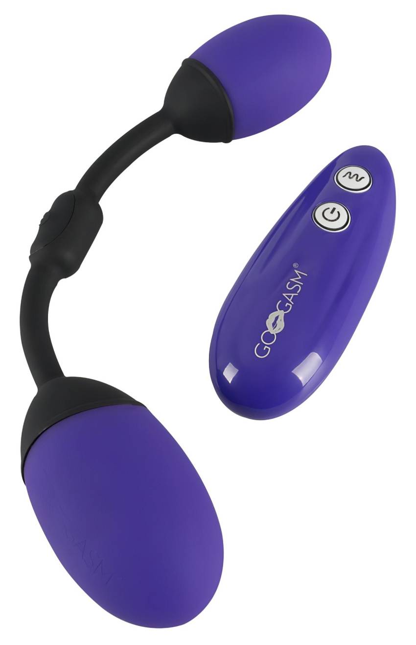 GoGasm Pussy & Ass - vibrációs tojás duó (lila-fekete) - Image 2