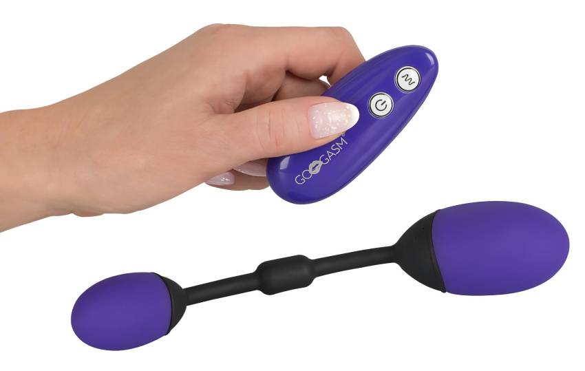 GoGasm Pussy & Ass - vibrációs tojás duó (lila-fekete) - Image 4
