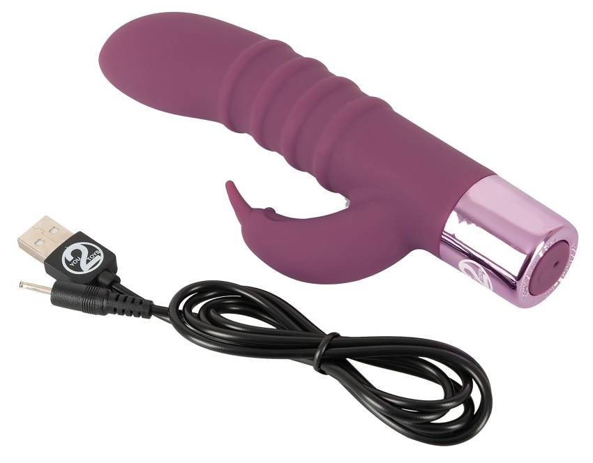 Rabbit Vibe - akkus csiklókaros G-pont vibrátor (lila) - Image 12