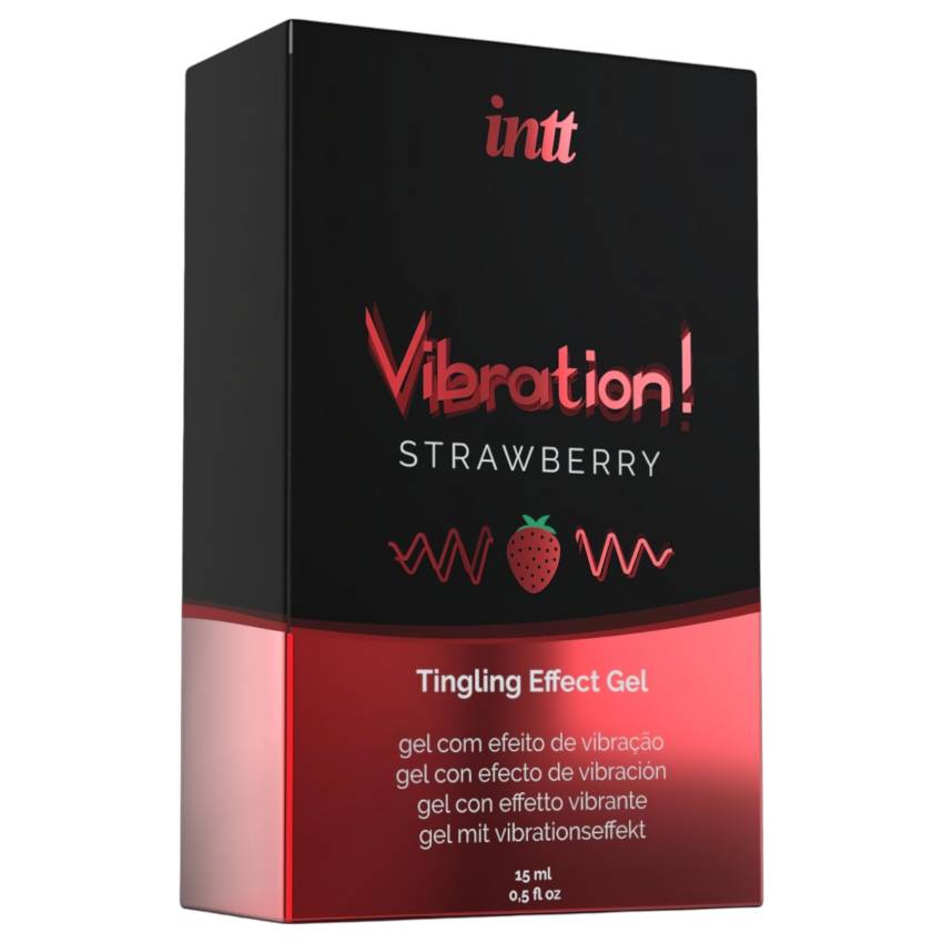 Intt Vibration! - folyékony vibrátor - eper (15ml) - Image 4
