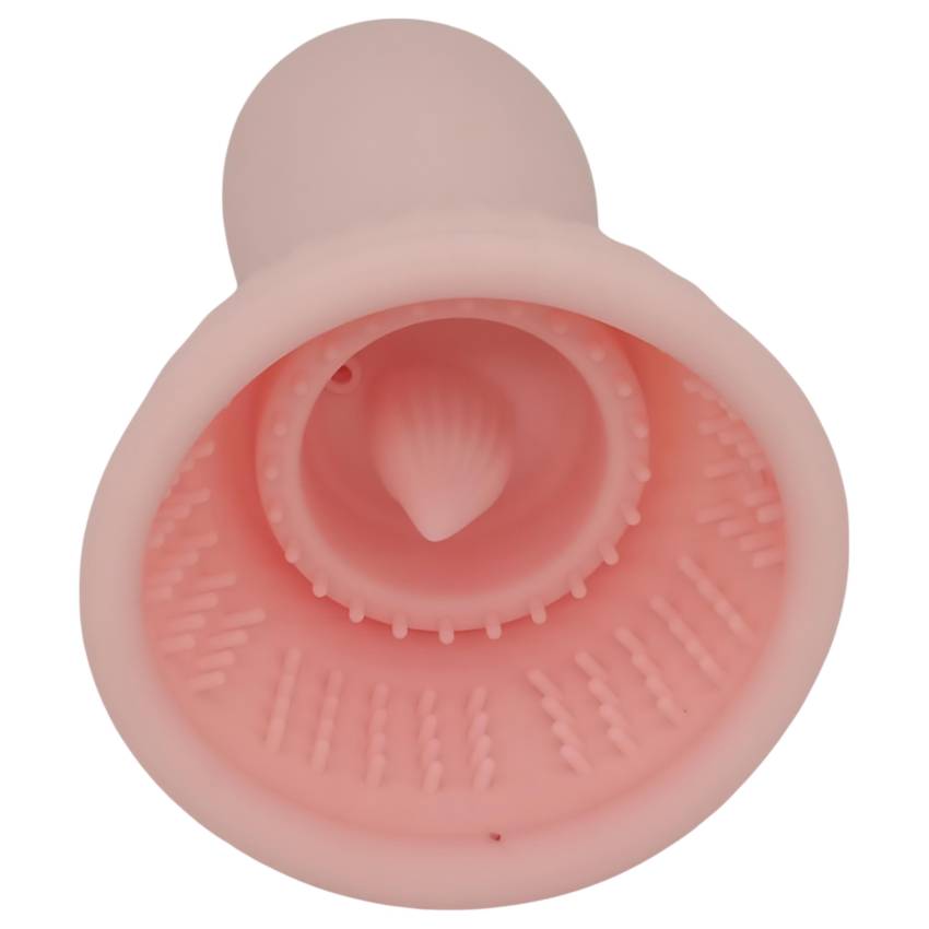 Lonely - akkus, vízálló szívó-nyaló mell vibrátor (pink) - Image 5