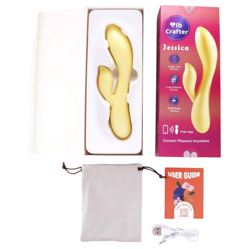 / LP Jessica - okos, csiklókaros vibrátor (sárga) - Image 4