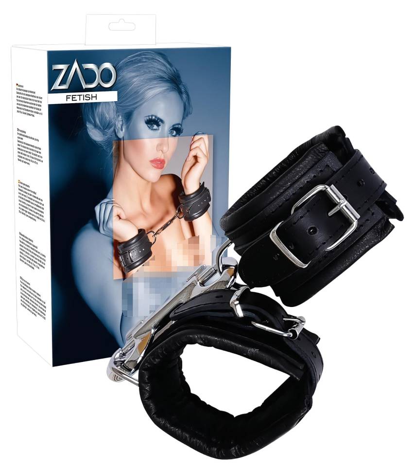 ZADO - bőr csukló bilincs és karabiner (fekete) - Image 6