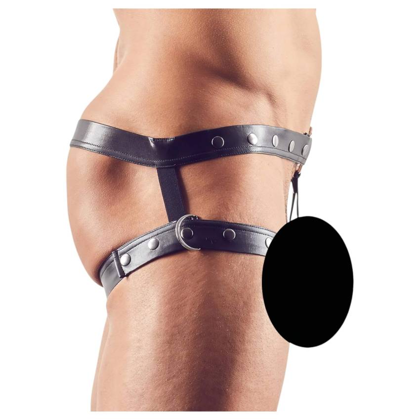 Svenjoyment - hám péniszgyűrűvel (fekete) - M/L - Image 2