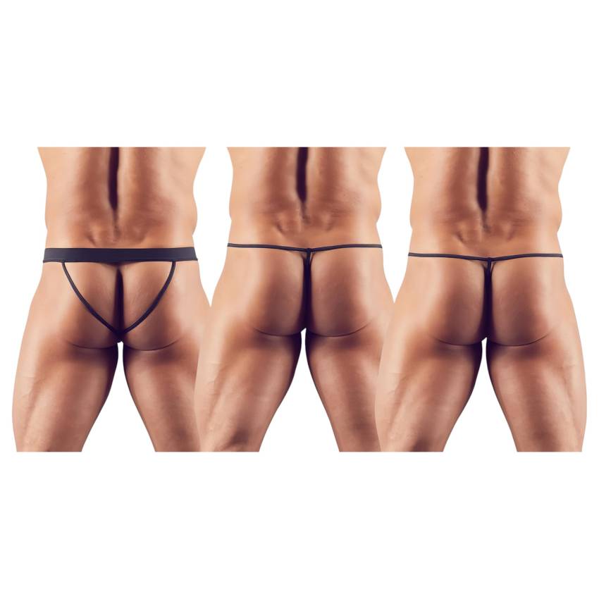 Svenjoyment - férfi tanga szett - fekete (3 részes) S-L - Image 3