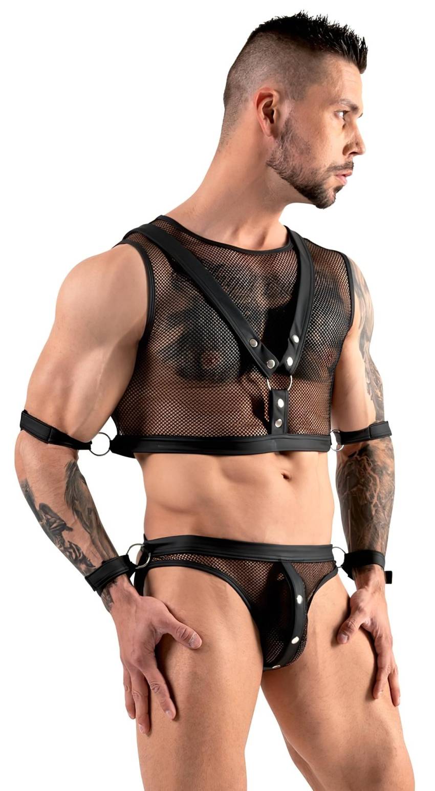 / Svenjoyment Bondage - necc top és jock alsó szett (fekete) - Image 3
