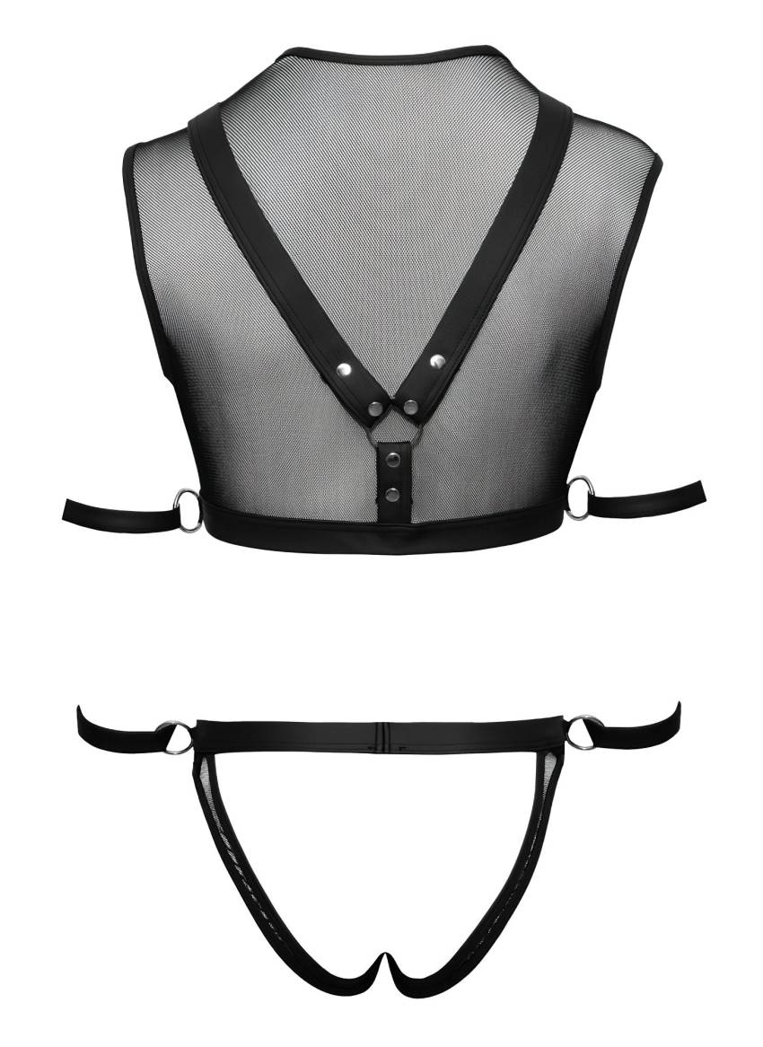 / Svenjoyment Bondage - necc top és jock alsó szett (fekete) - Image 6