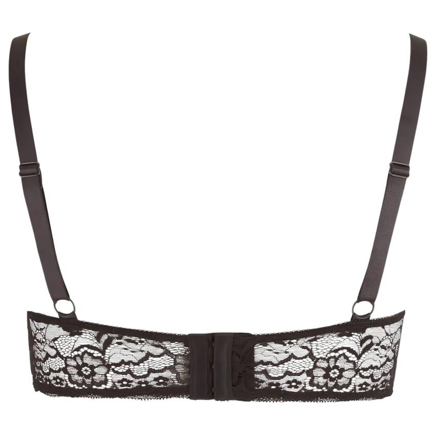 / Cottelli Plus Size - pántos, gyűrűs mellemelő (fekete) - Image 5