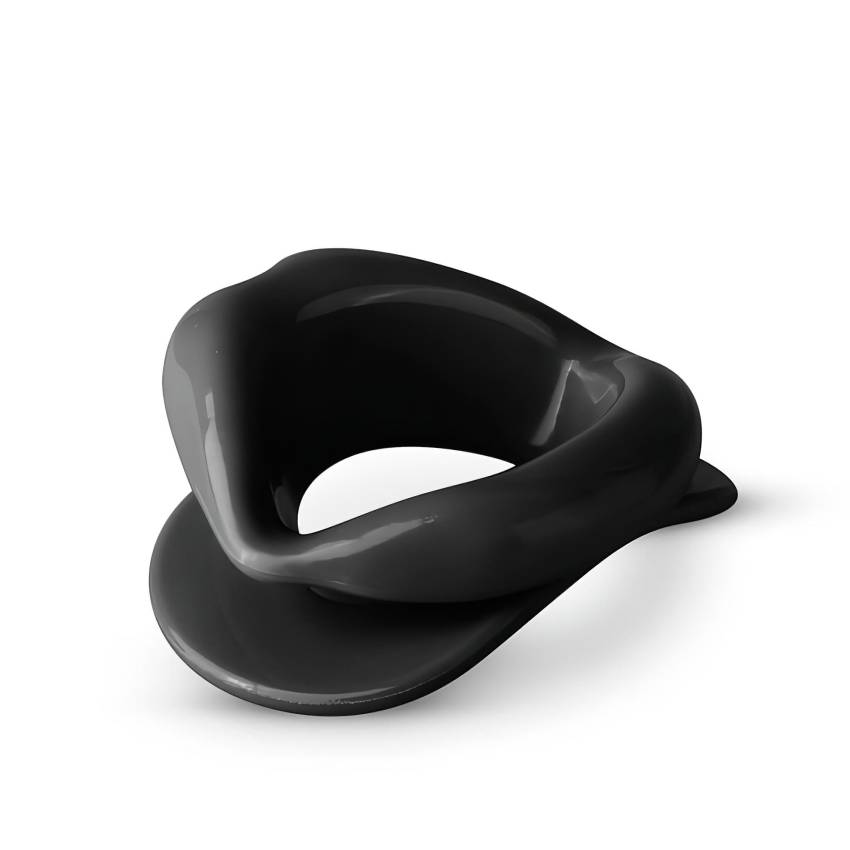 Ida Leather - nyitott szájpecek (fekete) - Image 2