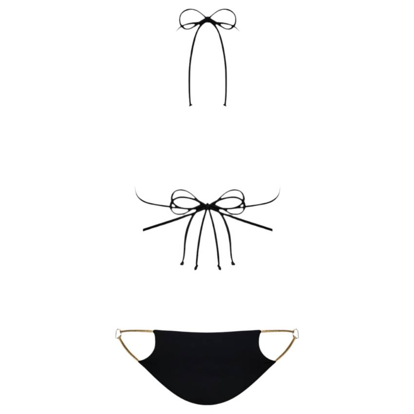 / Obsessive Goldivia - fényes, nyakpántos bikini (arany-fekete) - Image 6