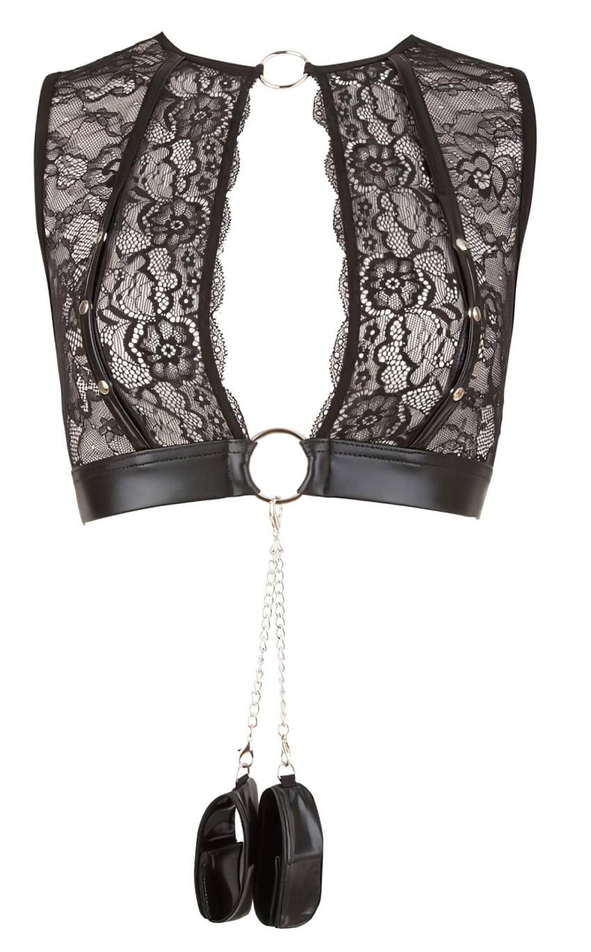 Cottelli Bondage - csipkés fehérnemű szett (4 részes) - Image 7