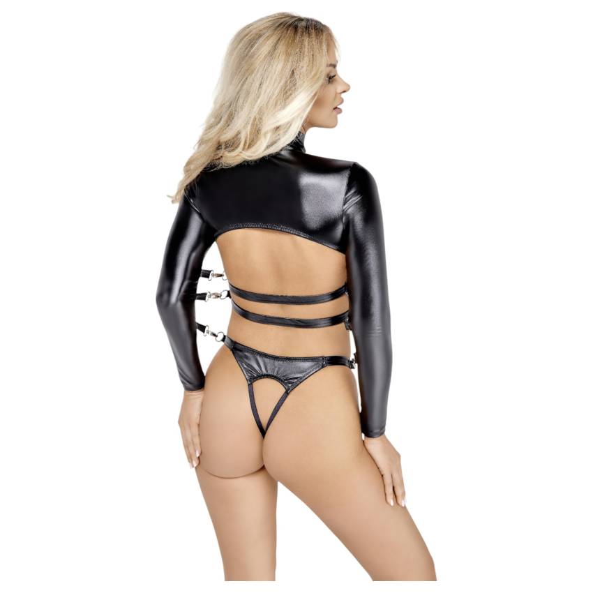 Bad Kitty - nyitott mellű bondage szett (fekete) - Image 4