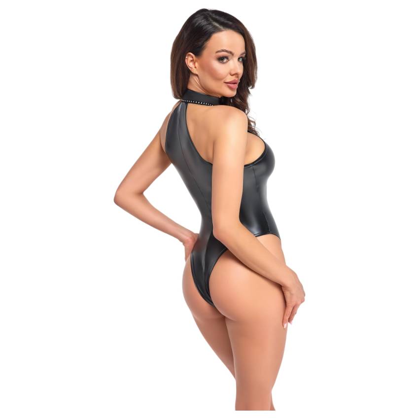 Noir - fényes nyakpántos body (fekete) - Image 4