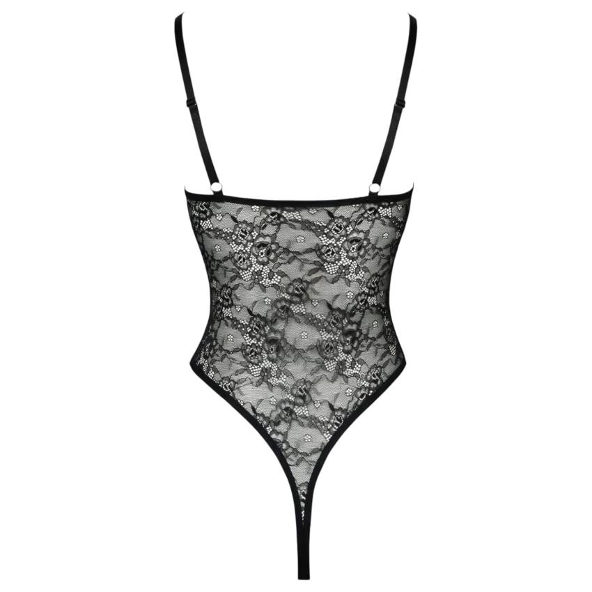 Cottelli - átlátszó, nyitott csipke body (fekete) - Image 7