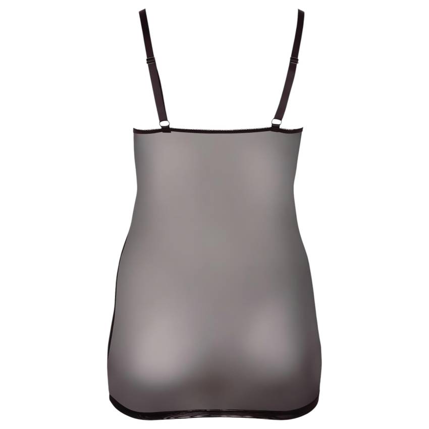 Cottelli Plus Size - csipkés átlátszó hálóing (fekete) - Image 7