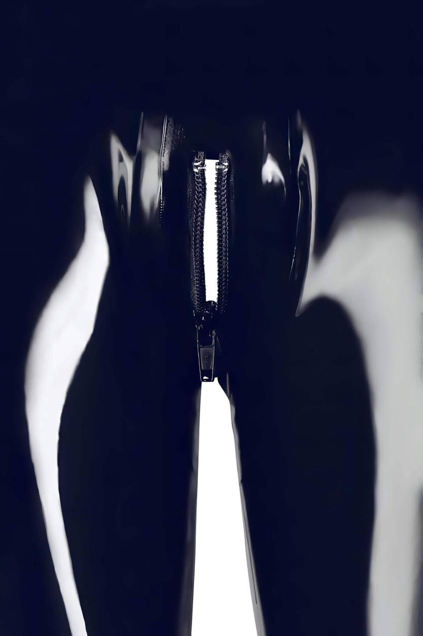 LATEX - cipzáras leggings (fekete) - Image 4