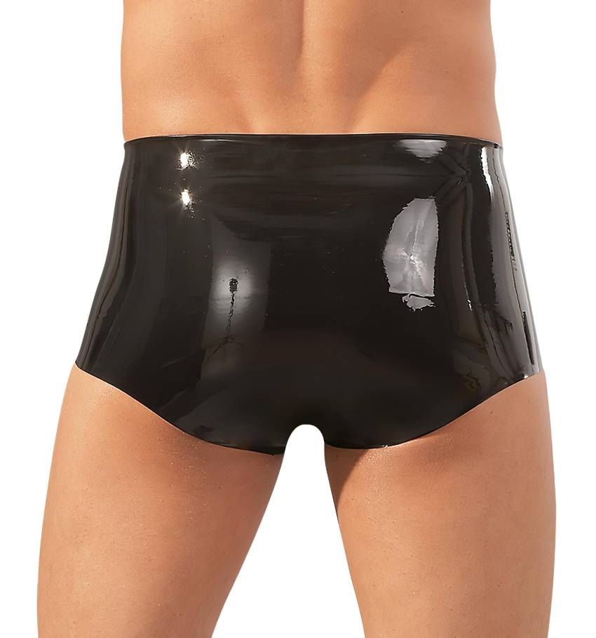 LATEX - boxer + péniszköpeny (fekete) - Image 4