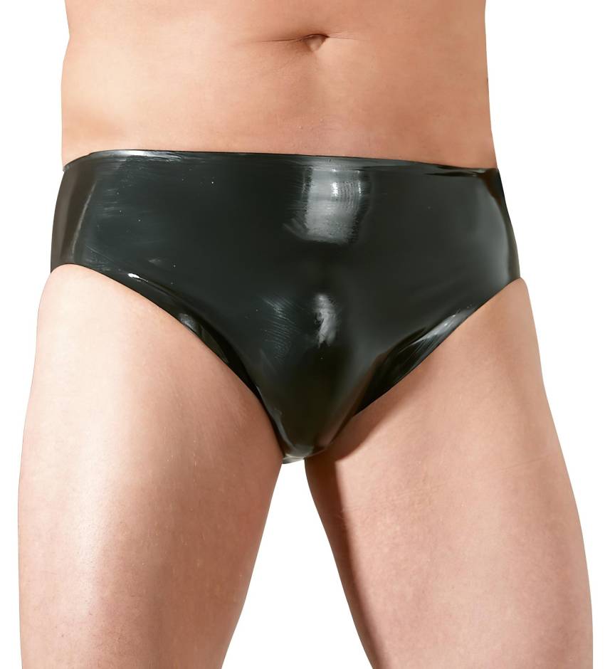 LATEX - férfi alsó belső péniszes anál dildóval (fekete) - Image 2