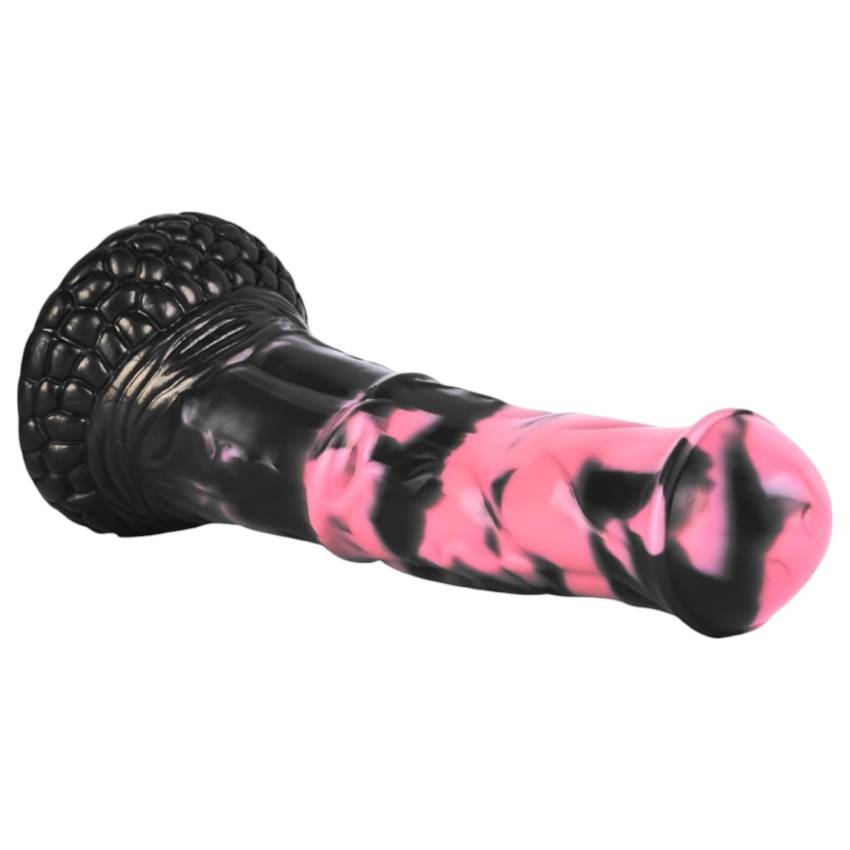 Bad Horse - szilikon ló pénisz dildó - 18cm (fekete-pink) - Image 2