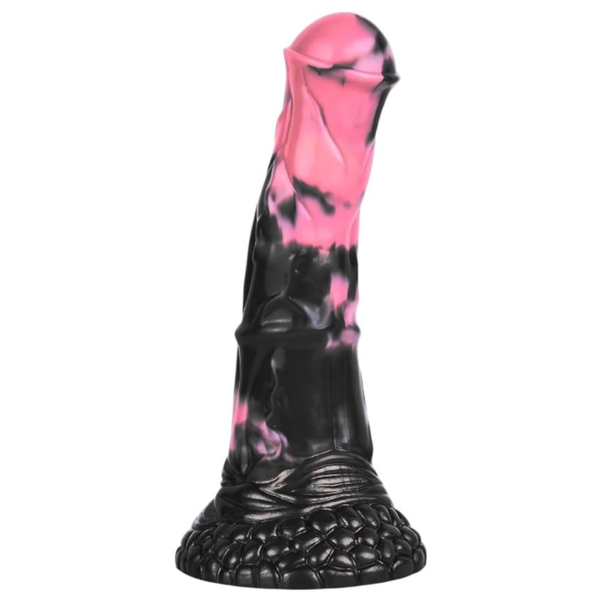 Bad Horse - szilikon ló pénisz dildó - 18cm (fekete-pink) - Image 4