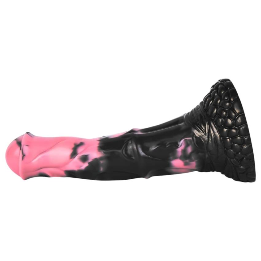 Bad Horse - szilikon ló pénisz dildó - 18cm (fekete-pink) - Image 5