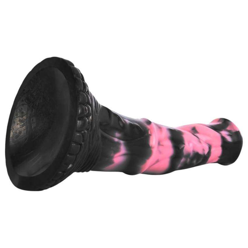 Bad Horse - szilikon ló pénisz dildó - 18cm (fekete-pink) - Image 6