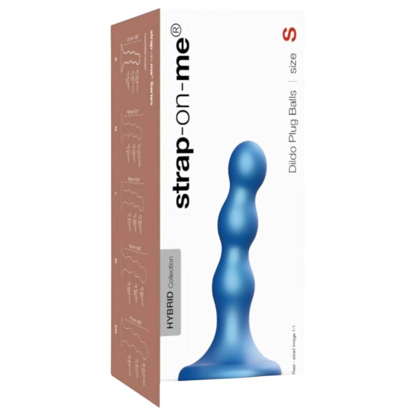 Strap-on-me Balls S - gömbös, tapadókorongos dildó (kék) - Image 6