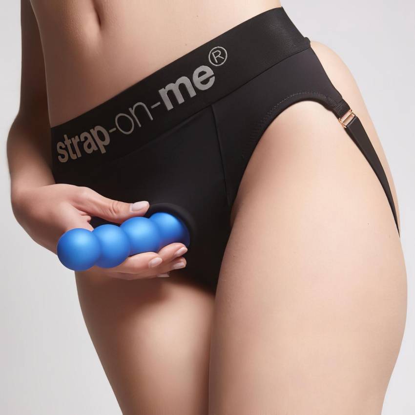 / Strap-on-me Balls L - gömbös, tapadókorongos dildó (kék) - Image 5