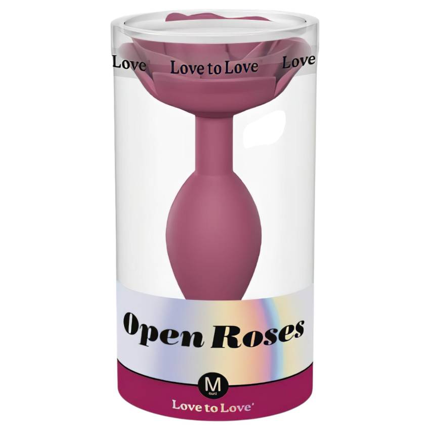 Love to Love Open Roses M - szilikon anál plug (piros) - Image 5