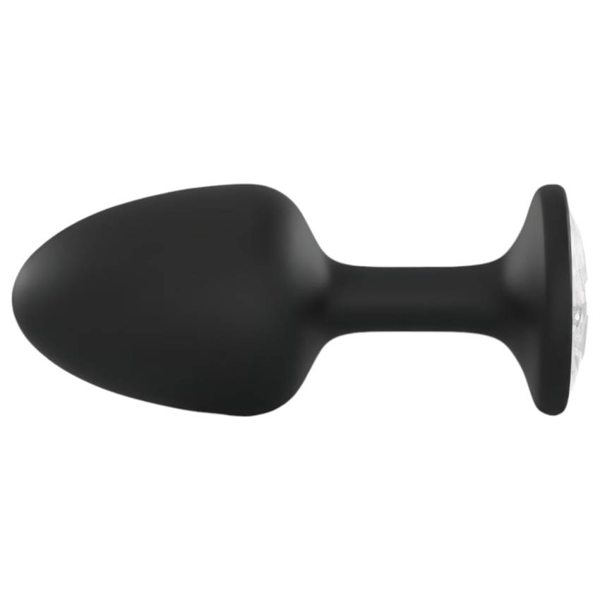 Dorcel Geisha Plug Diamond M - fehér köves anál plug (fekete) - Image 2