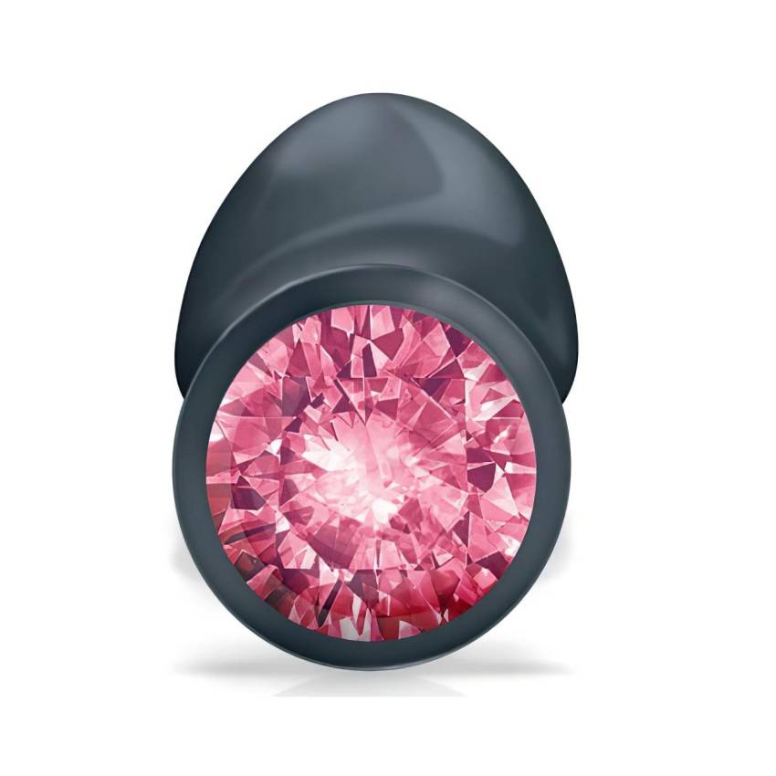 Dorcel Geisha Plug Ruby M - pink köves anál plug (fekete) - Image 3