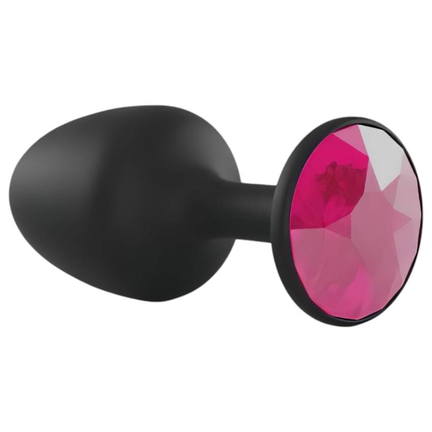 Dorcel Geisha Plug Ruby M - pink köves anál plug (fekete) - Image 4