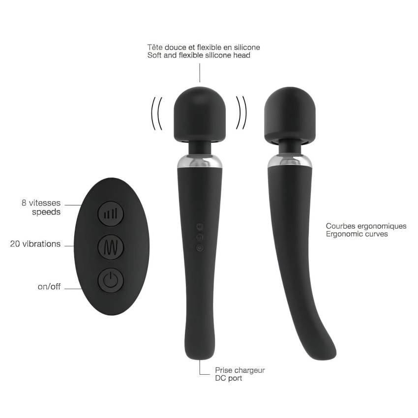 Dorcel Megawand - akkus masszírozó vibrátor (fekete) - Image 2