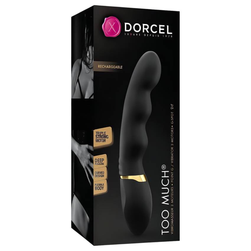 Dorcel Too Much 2.0 - akkus, 3 motoros vibrátor (fekete-arany) - Image 2