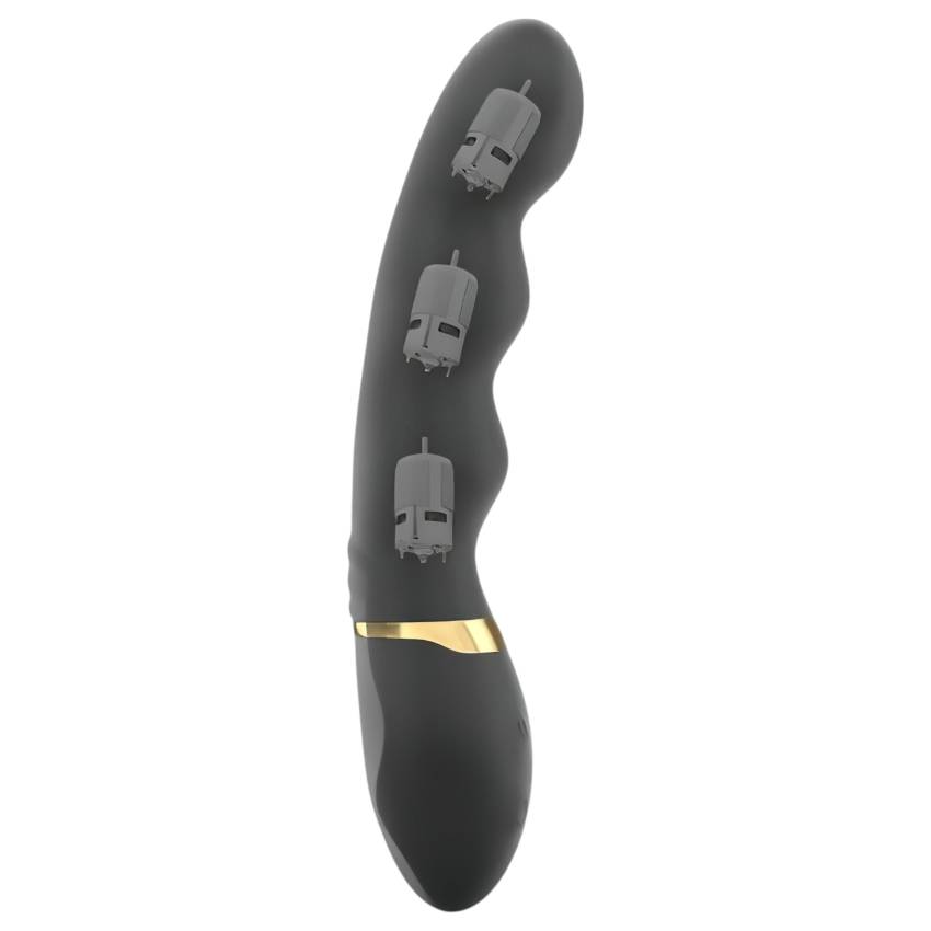 Dorcel Too Much 2.0 - akkus, 3 motoros vibrátor (fekete-arany) - Image 4