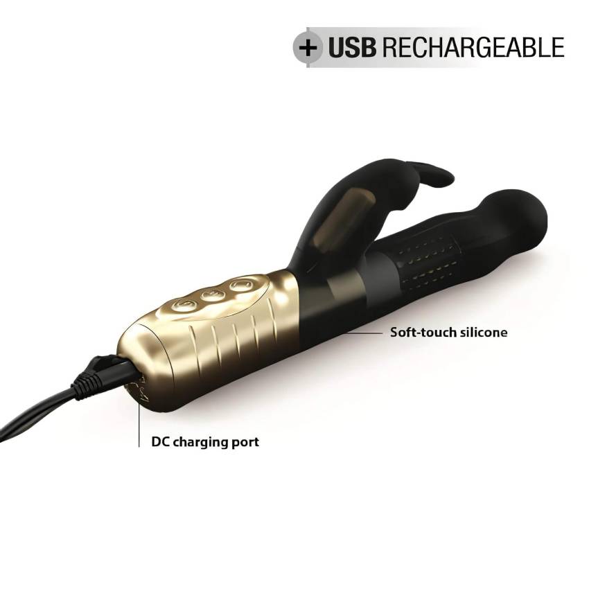 / Dorcel Baby Rabbit 2.0 - csiklókaros vibrátor (fekete-arany) - Image 6