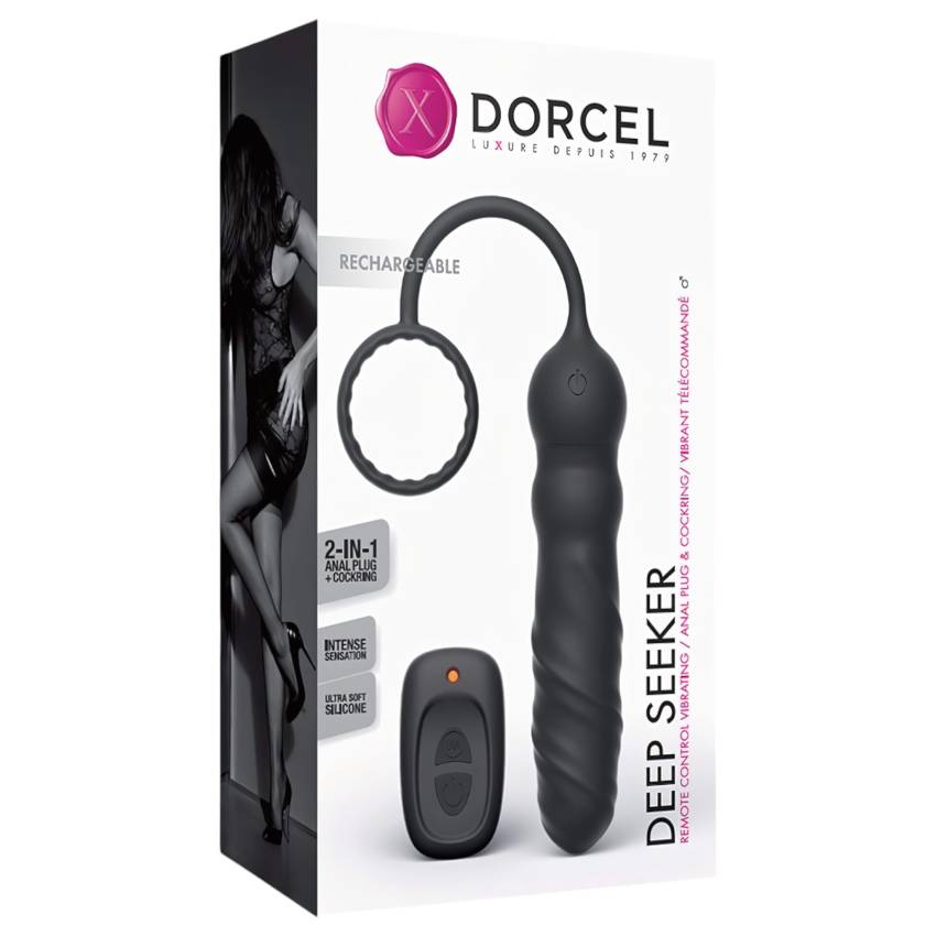 Dorcel Deep Seeker - akkus, rádiós anál vibrátor (fekete) - Image 2