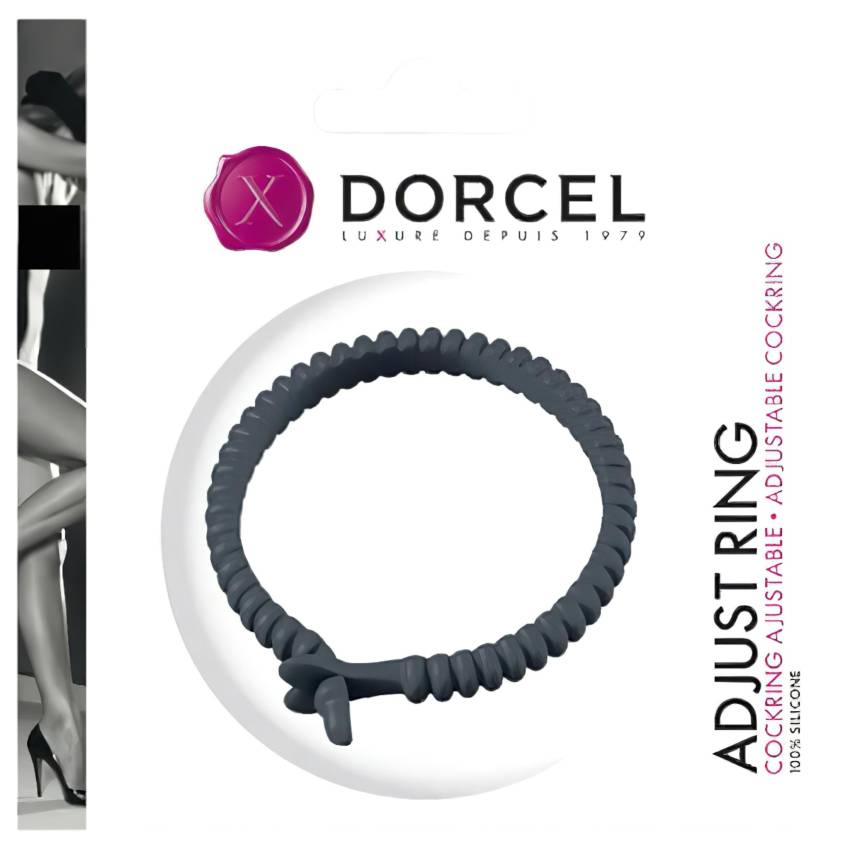 Dorcel - állítható, szilikon péniszgyűrű (szürke) - Image 2
