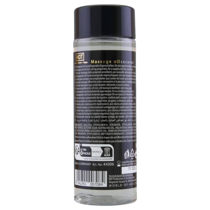 HOT bőrápoló masszázsolaj - kókusz (100ml) - Image 2