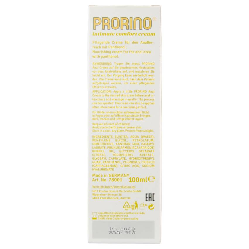 HOT Prorino - anál ápoló krém (100ml) - Image 3