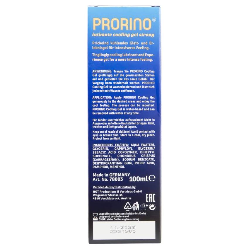 HOT Prorino - erős hűsítő intim krém férfiaknak (100ml) - Image 3