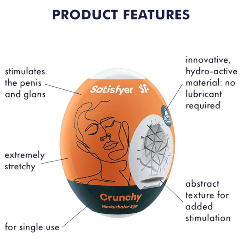 Satisfyer Egg Crunchy - tojás maszturbátor (1db) - Image 4